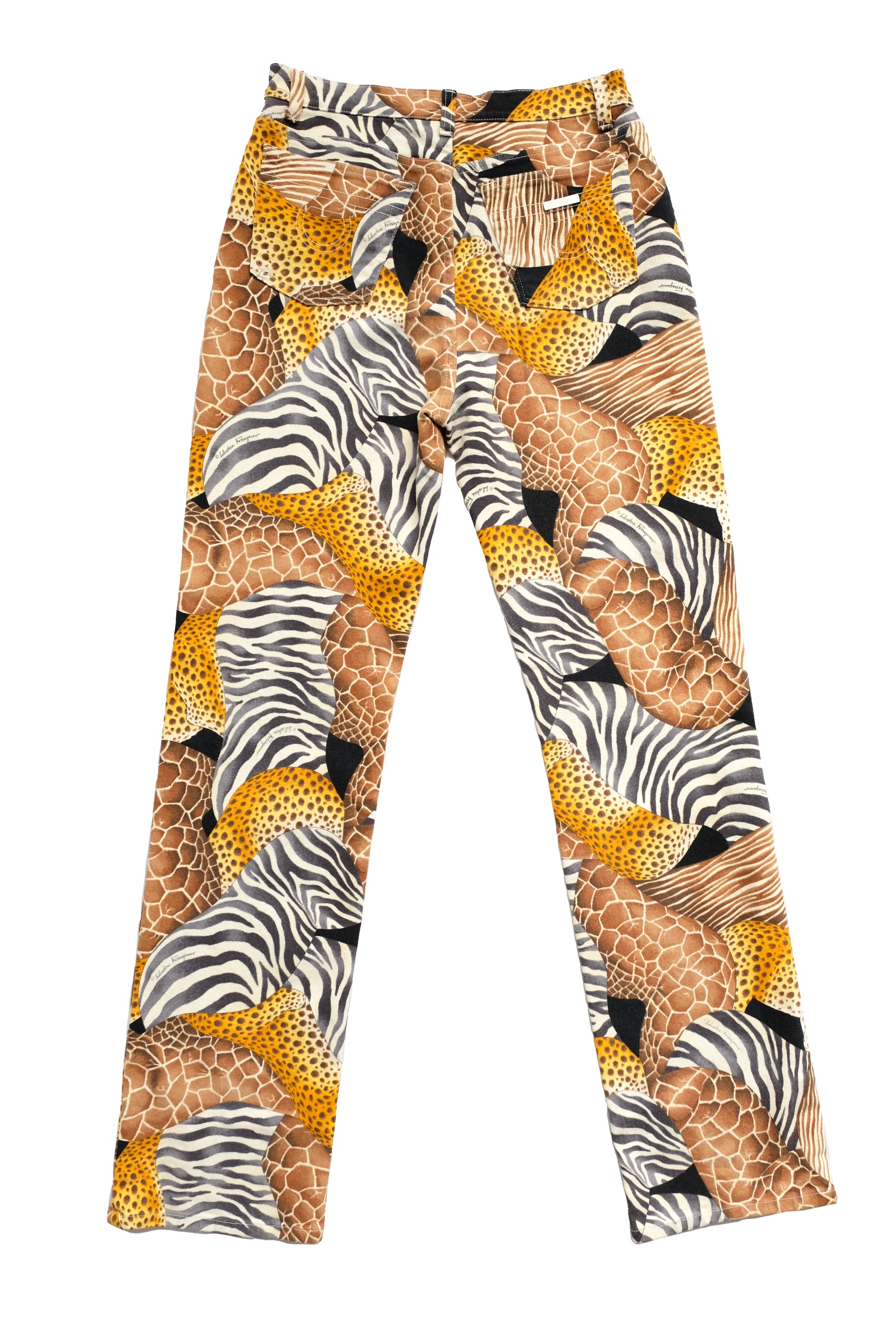 Salvatore Ferragamo Animal Print Jeans, UK10-12