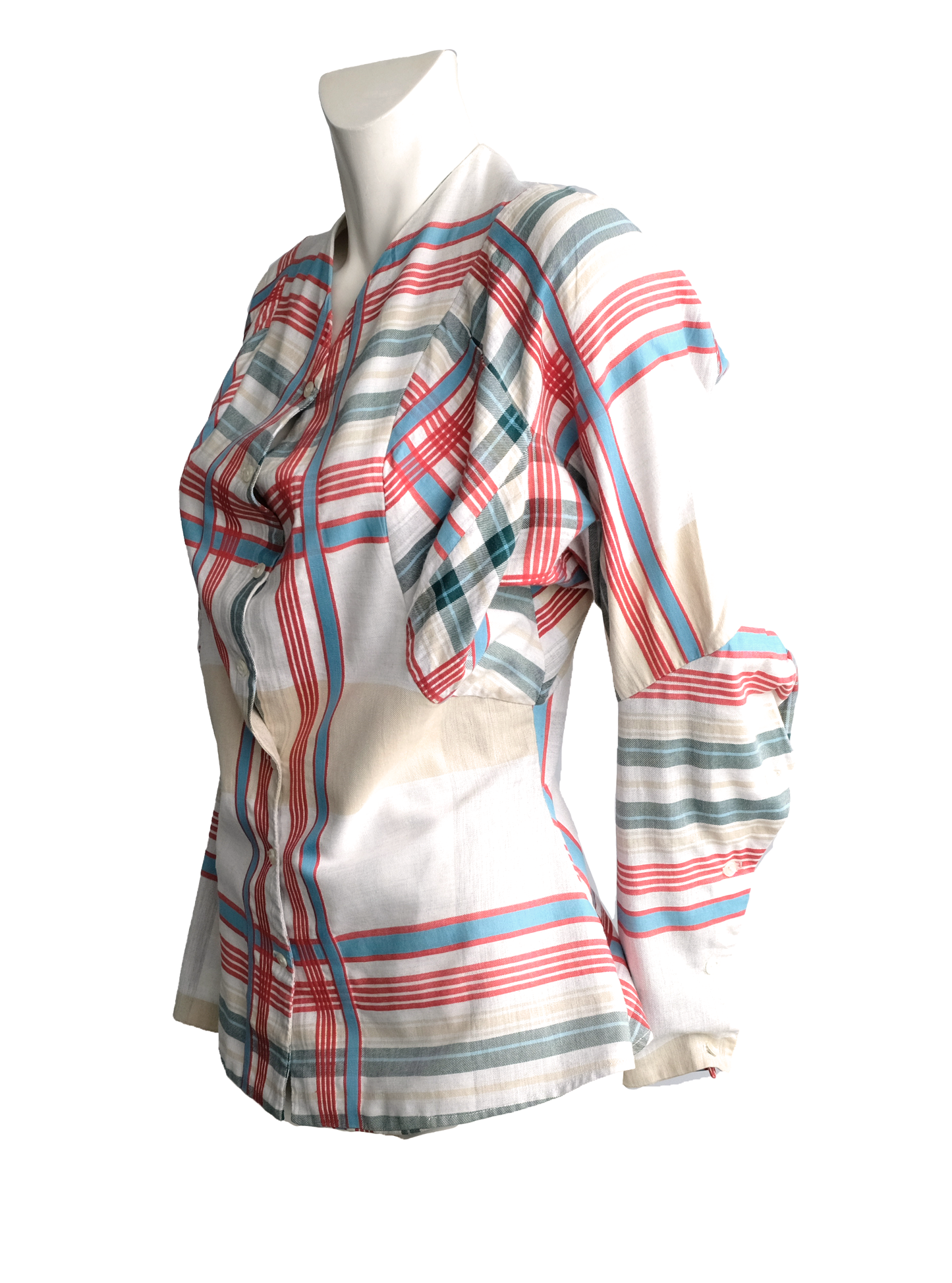 Vivienne Westwood 1980s Vintage Striped Tailored Shirt, UK10-12