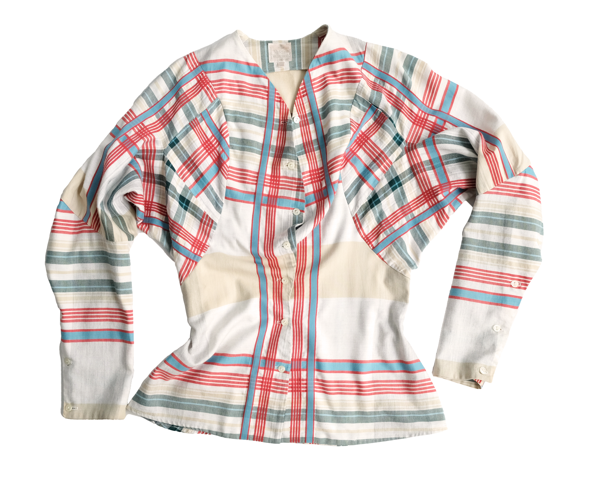 Vivienne Westwood 1980s Vintage Striped Tailored Shirt, UK10-12