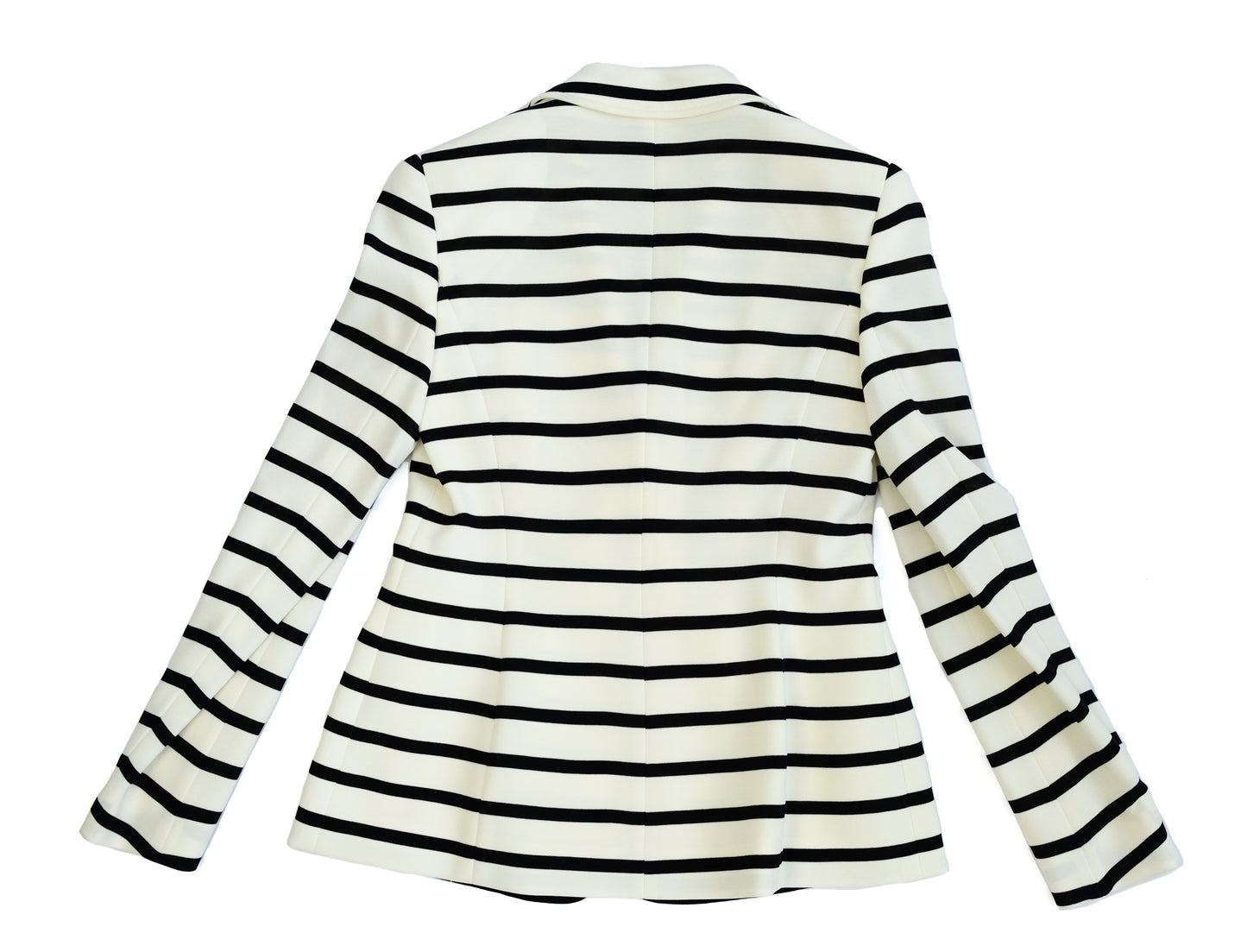 Escada Nautical Blazer in White and Black Stripe, UK10-12