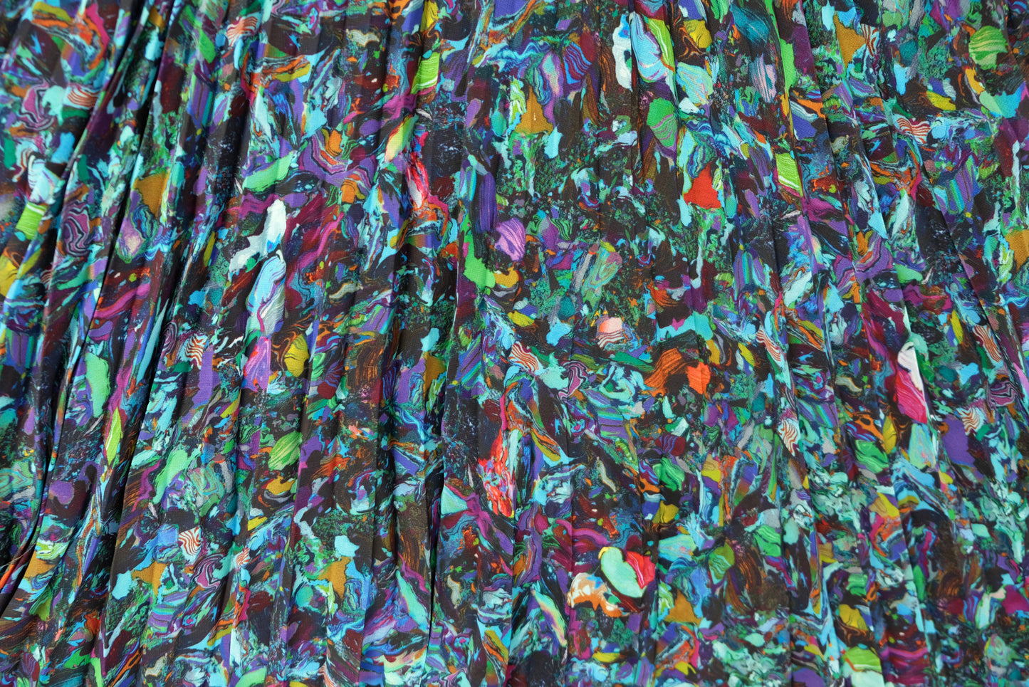 Dries van Noten Abstract Multicoloured Pleated Skirt, UK12