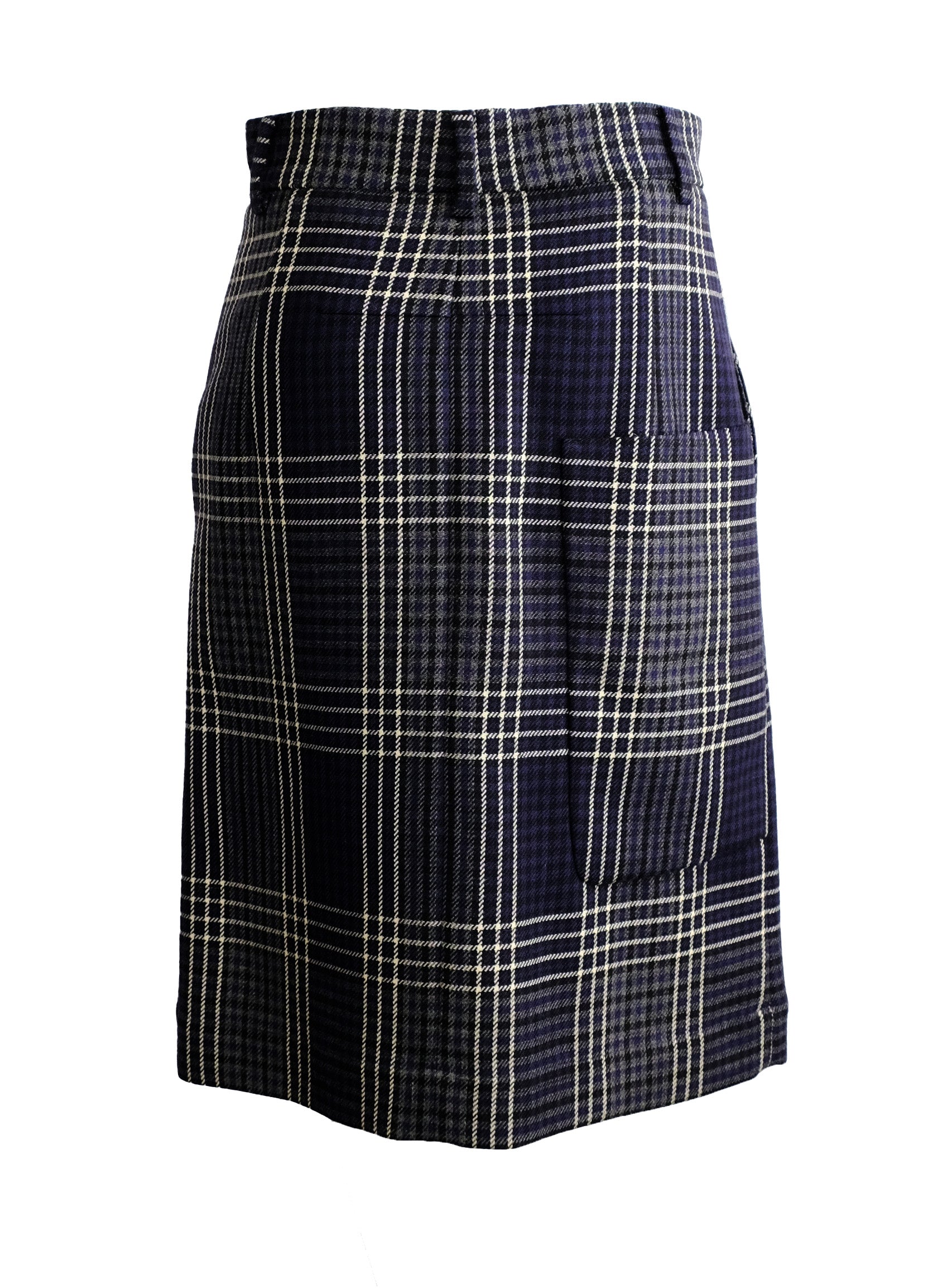 Sofie D'Hoore Navy Tweed Tailored Skirt, UK10