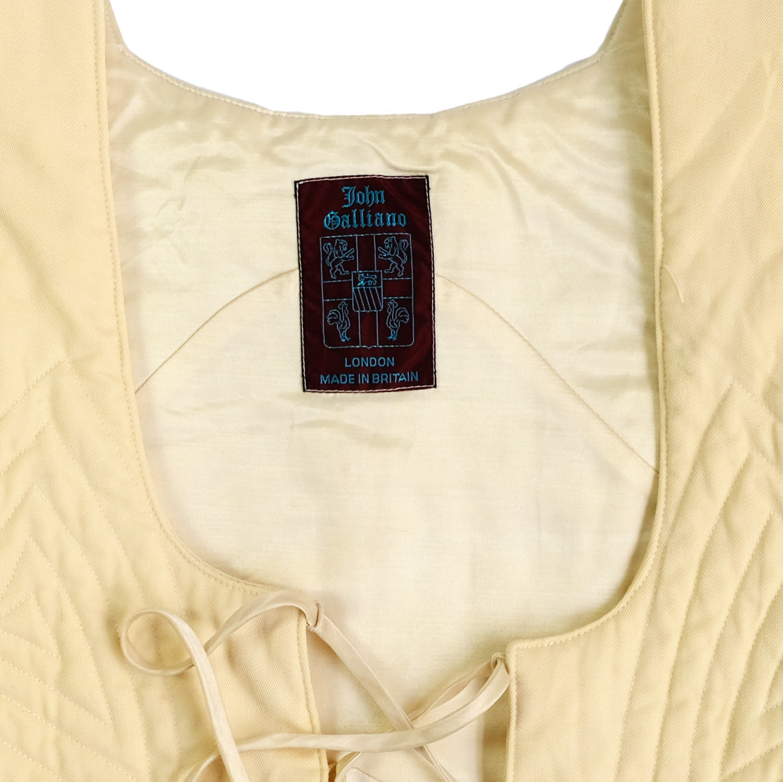 John Galliano London Vintage Lace-up Quilted "Fencing" Corset, S