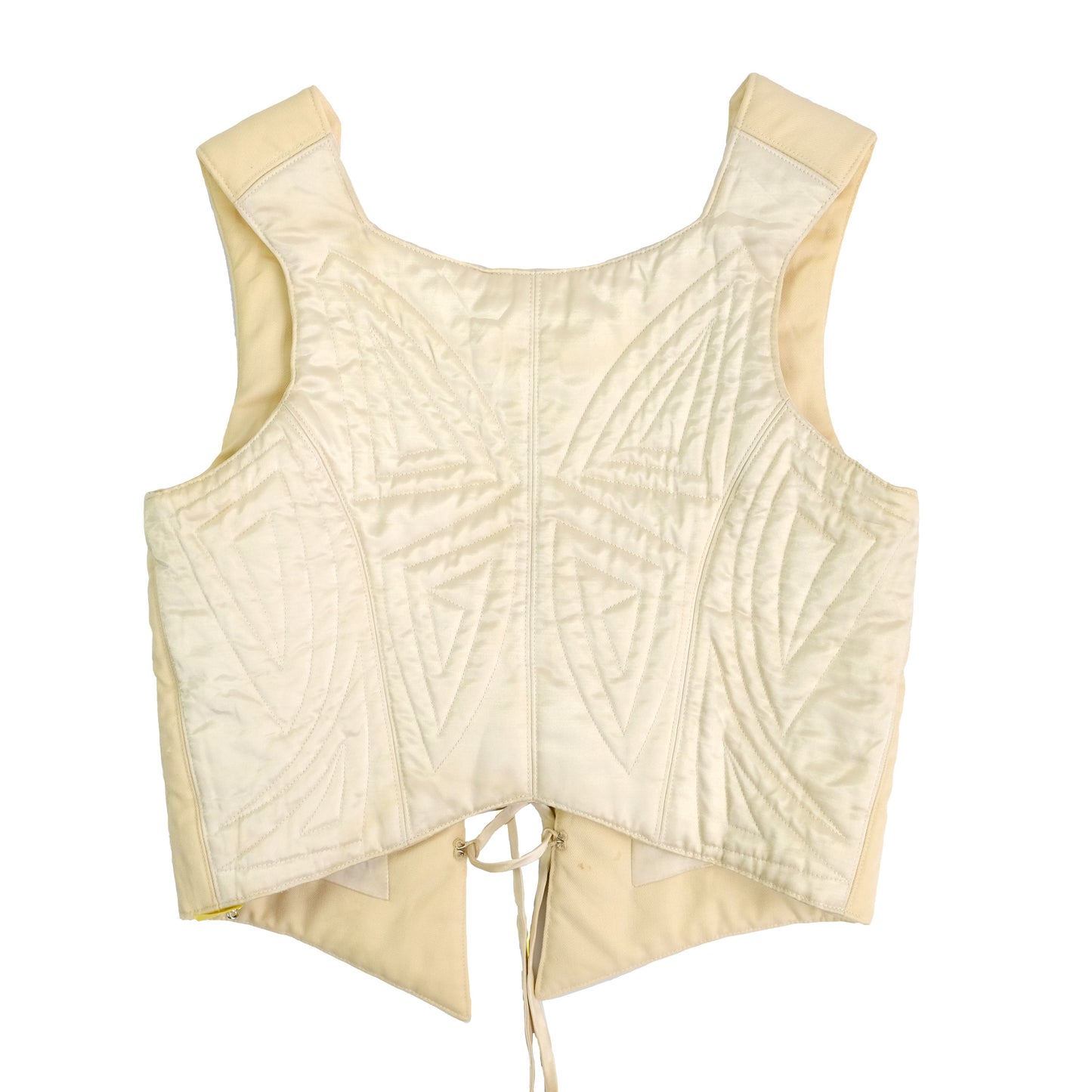 John Galliano London Vintage Lace-up Quilted "Fencing" Corset, S
