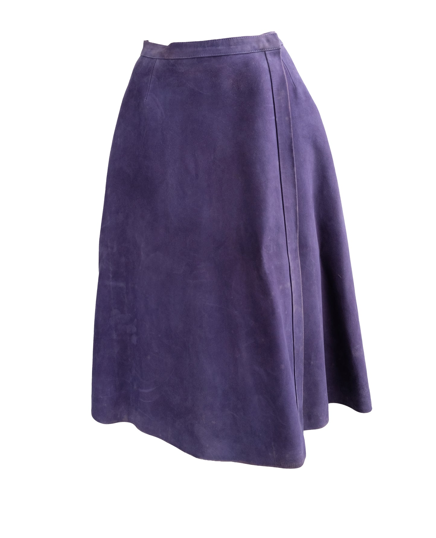 Loewe 1970s Vintage 2 Piece Set in Lavender Suede, UK8-10