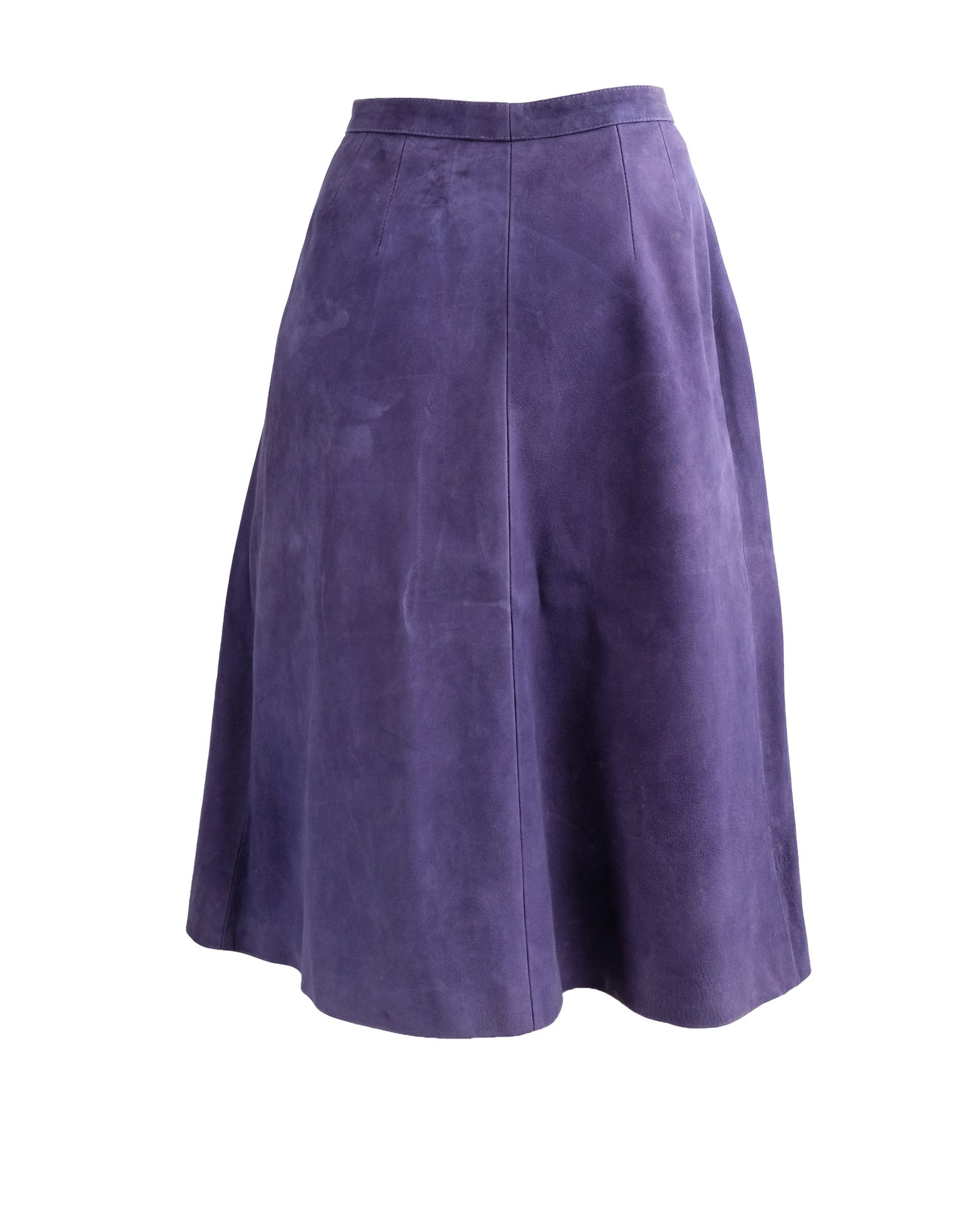 Loewe 1970s Vintage 2 Piece Set in Lavender Suede, UK8-10
