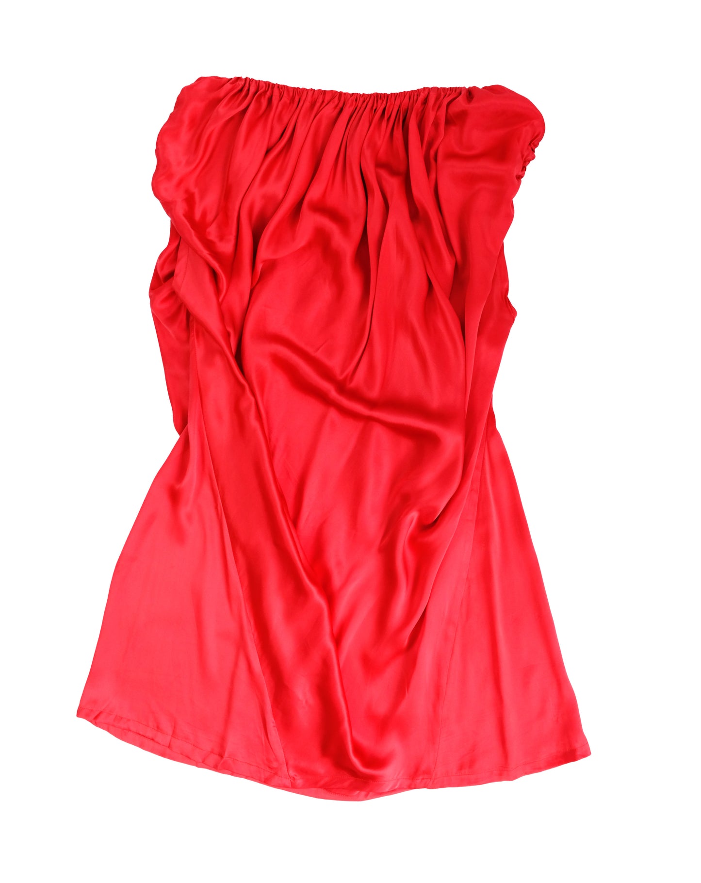Vivienne Westwood Anglomania Shift Dress in Red Satin with Bow, UK12-14