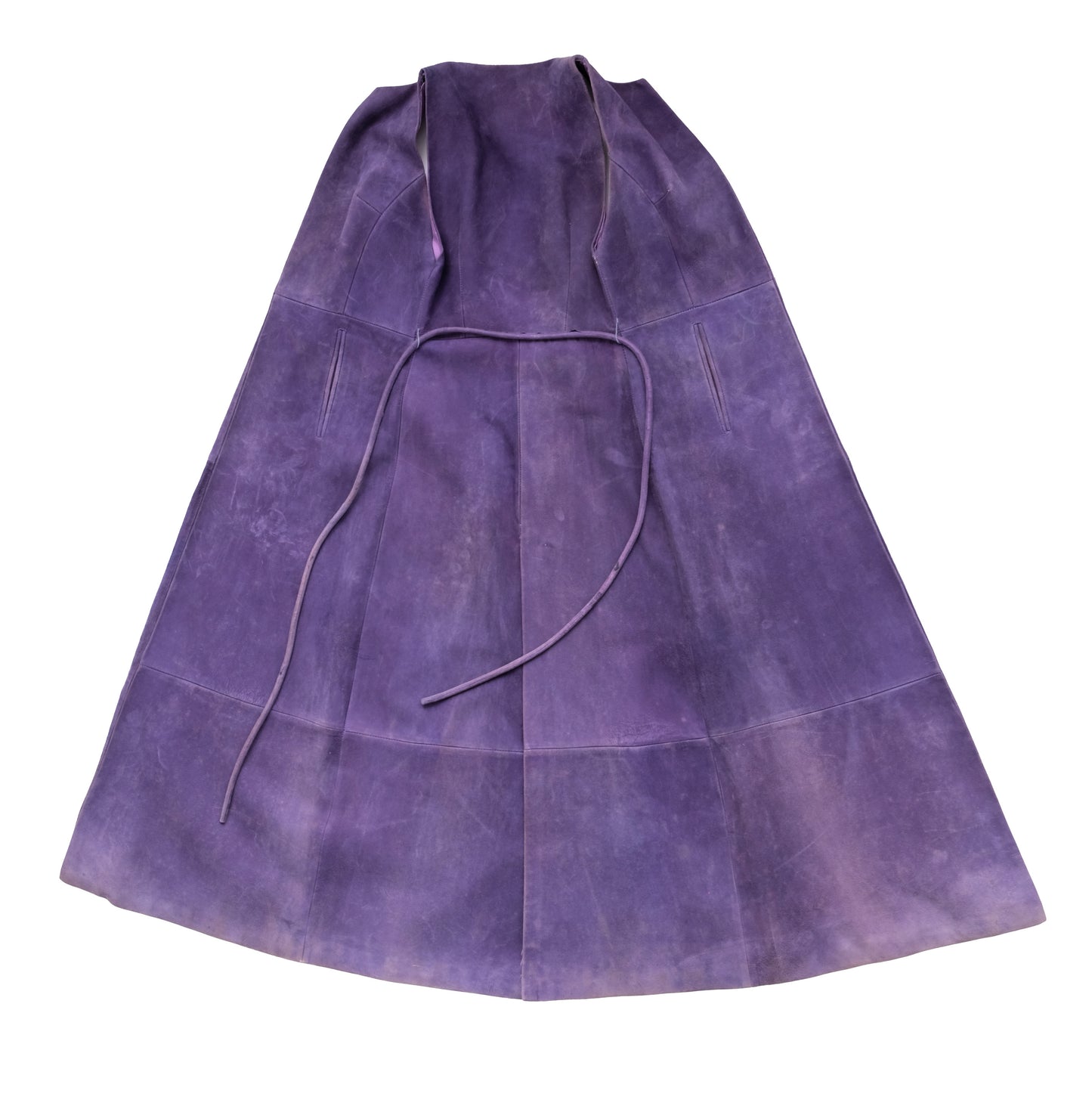 Loewe 1970s Vintage 2 Piece Set in Lavender Suede, UK8-10