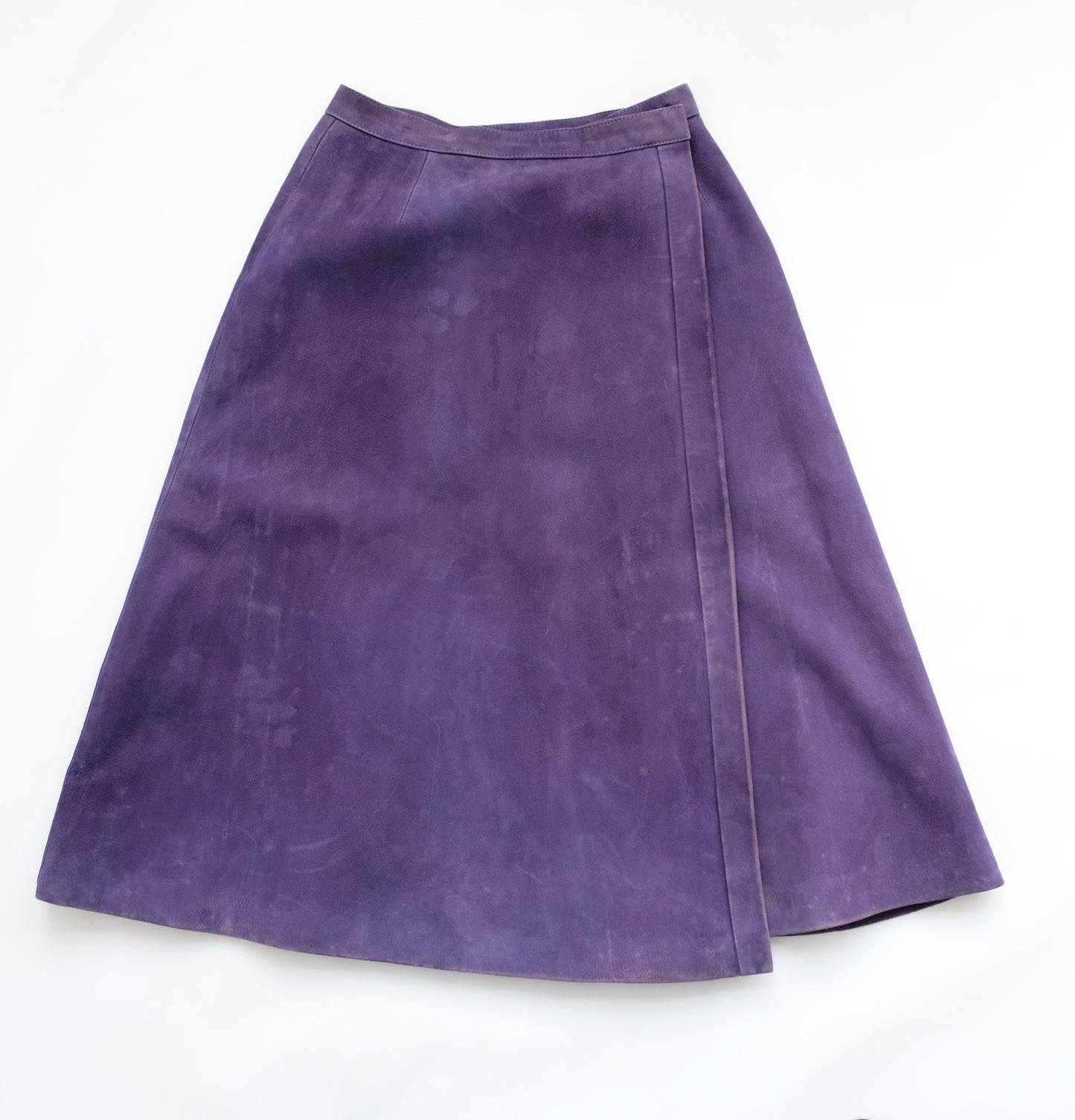 Loewe 1970s Vintage 2 Piece Set in Lavender Suede, UK8-10