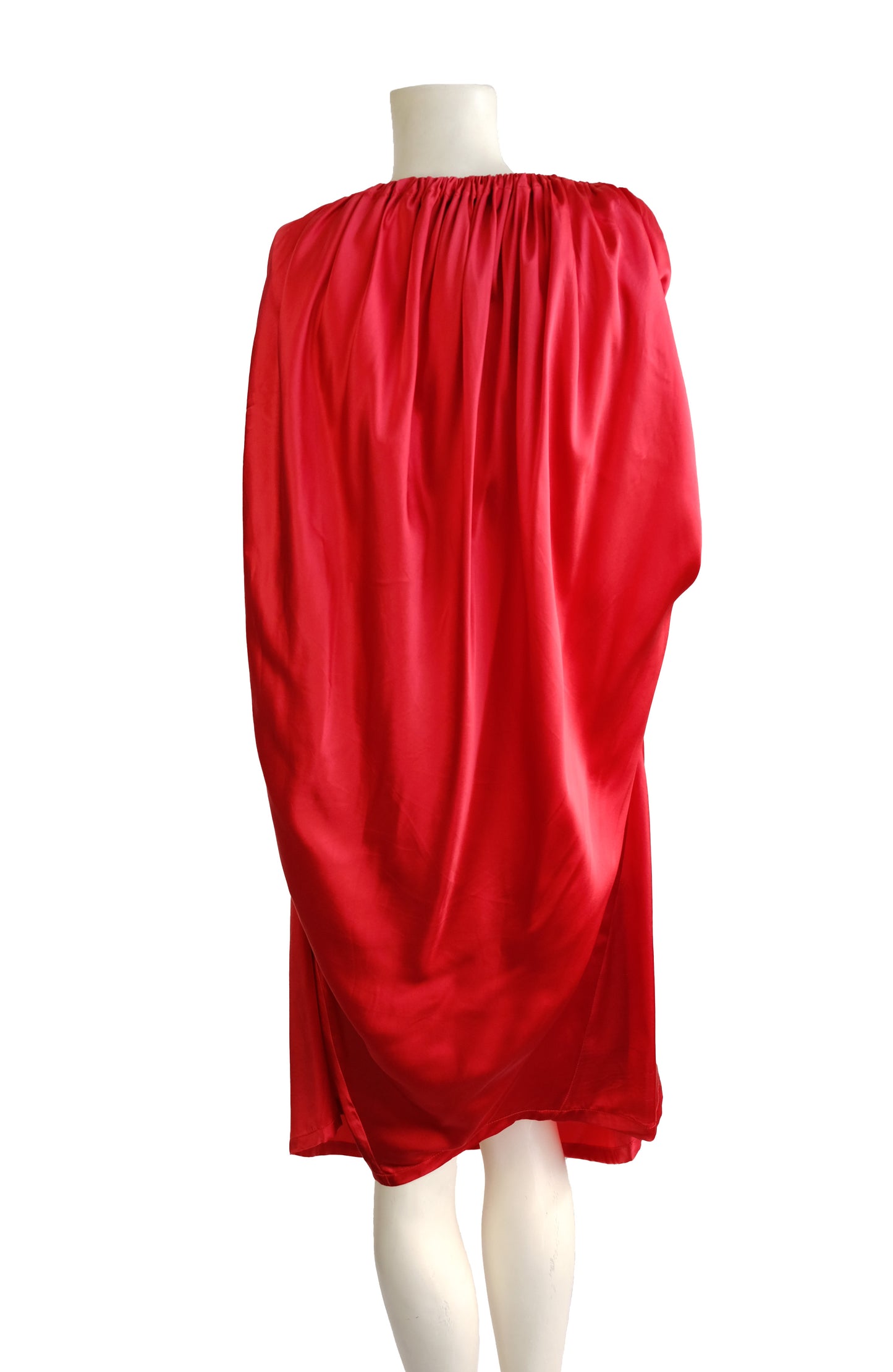 Vivienne Westwood Anglomania Shift Dress in Red Satin with Bow, UK12-14