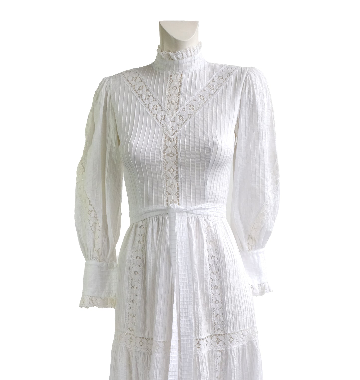 Vintage Mexicana of Sloane Street Cotton and Lace Wedding Dress, UK8-10