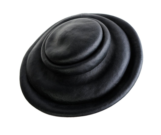 Otto Lucas  1960s Vintage Hat in Fine Black Straw