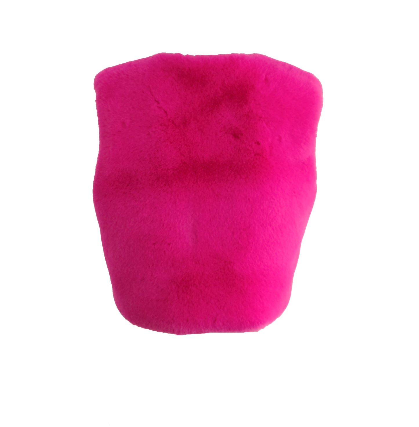 Nooki Waistcoat in Shocking Pink Faux Fur, Small