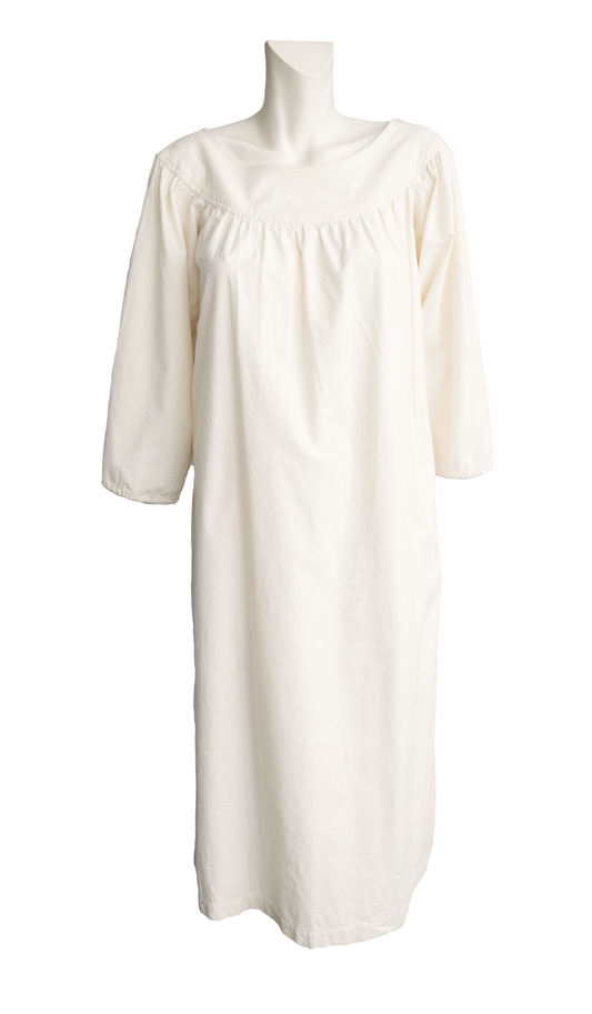 Yves Saint Laurent Vintage Smock Dress in White Cotton, UK8-10