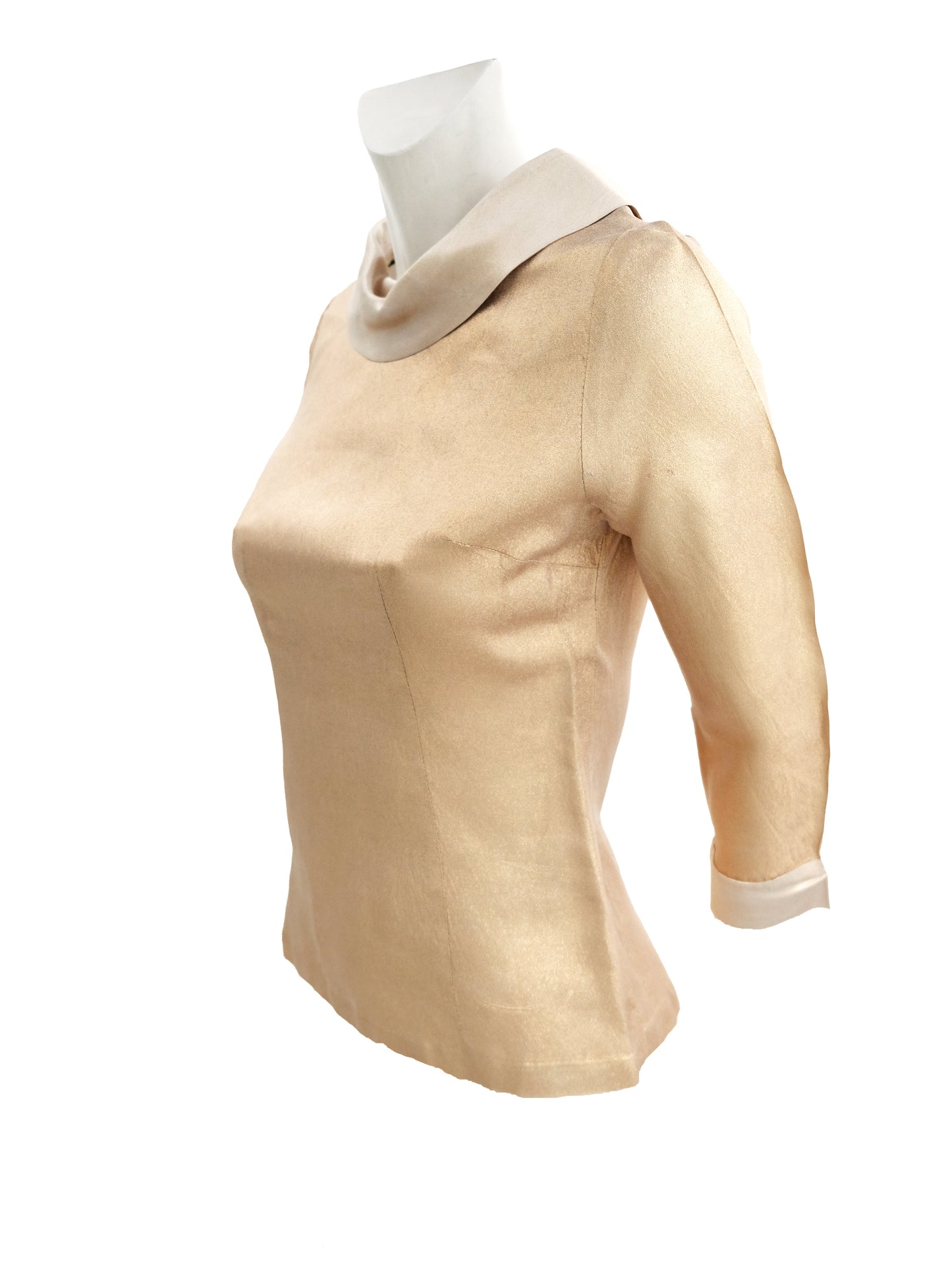 1960s Vintage Handmade Evening Top in Gold Lamé, UK10