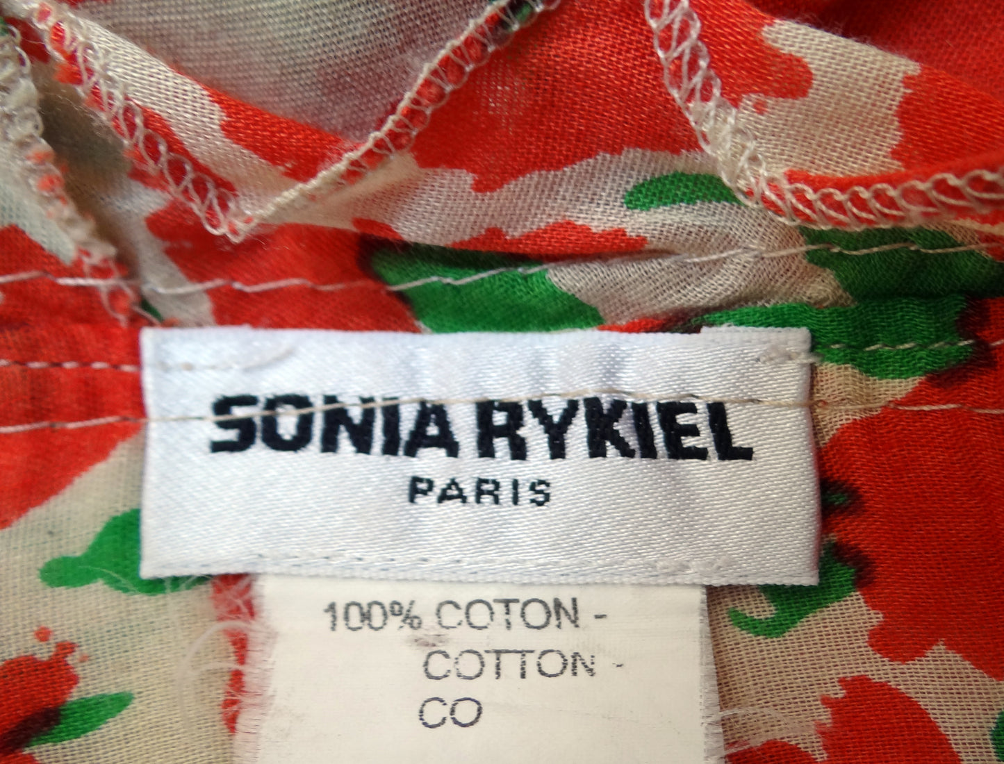 Vintage Sonia Rykiel Floral Summer Dress with Flounces, 1990s, UK10