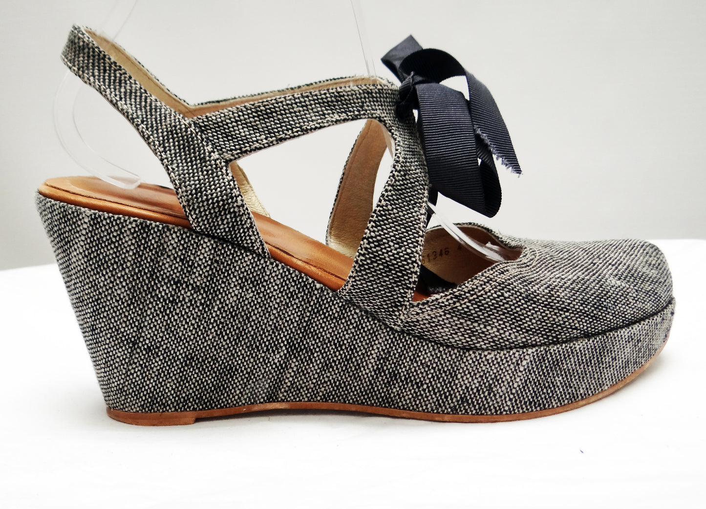 Penelope Chilvers Canvas Platform Wedge Shoes, UK7