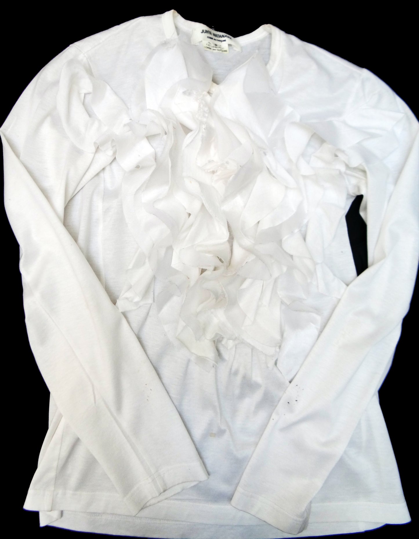 Junya Watanabe for Comme des Garçons White Top with Ruffles, UK10