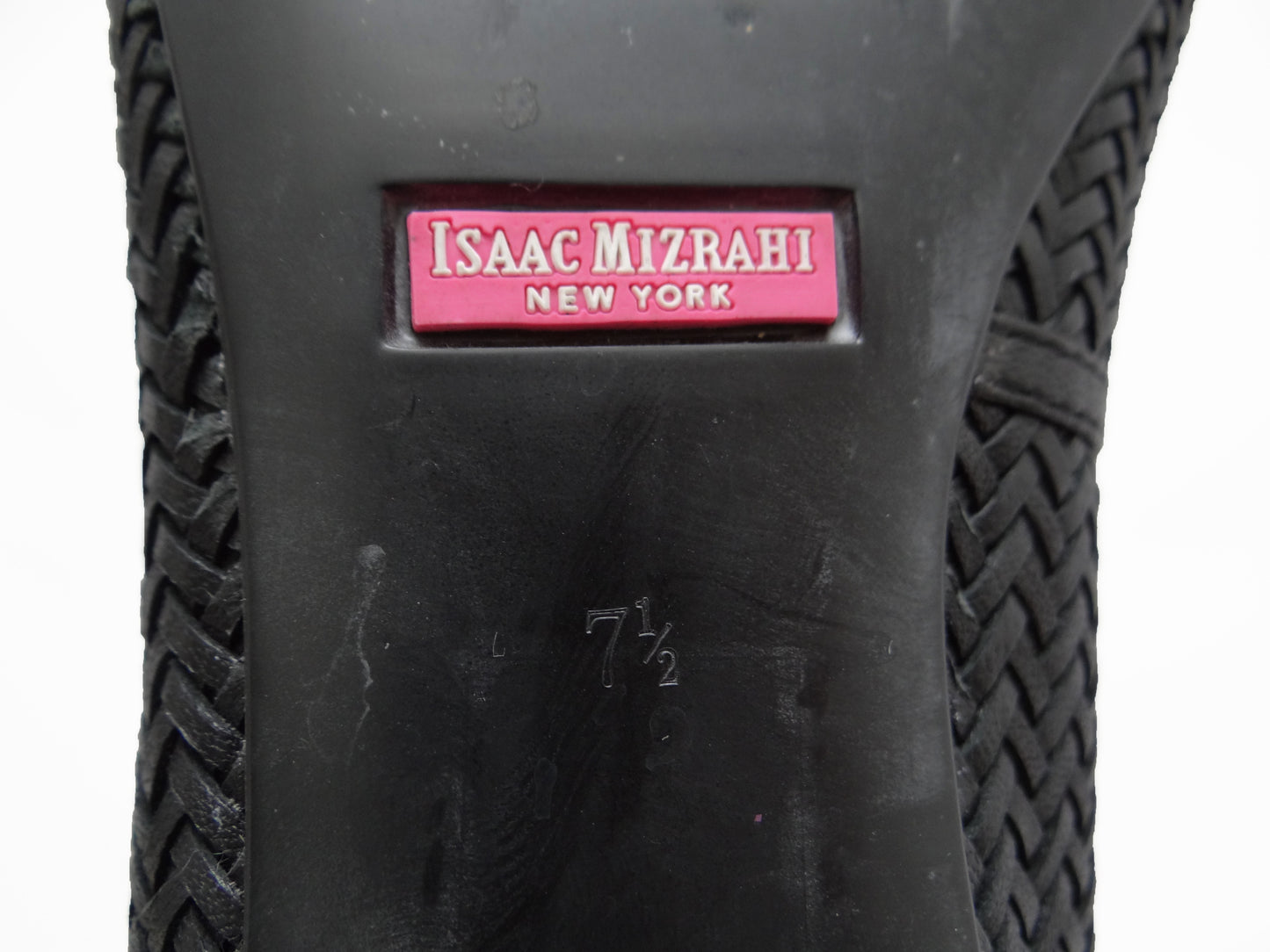 Isaac Mizrahi Black Woven Court Shoes UK 5.5