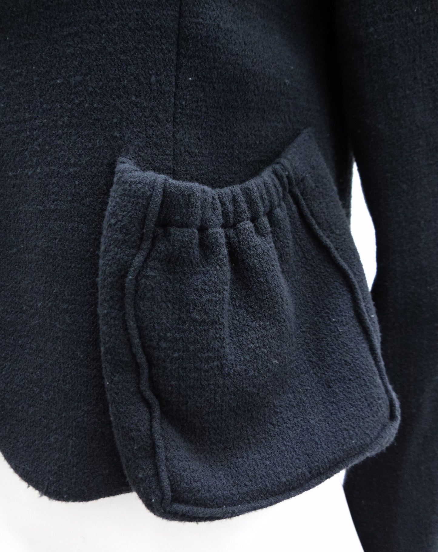 Aquascutum Cropped Wool Jacket with Gathered Pockets, UK8-10
