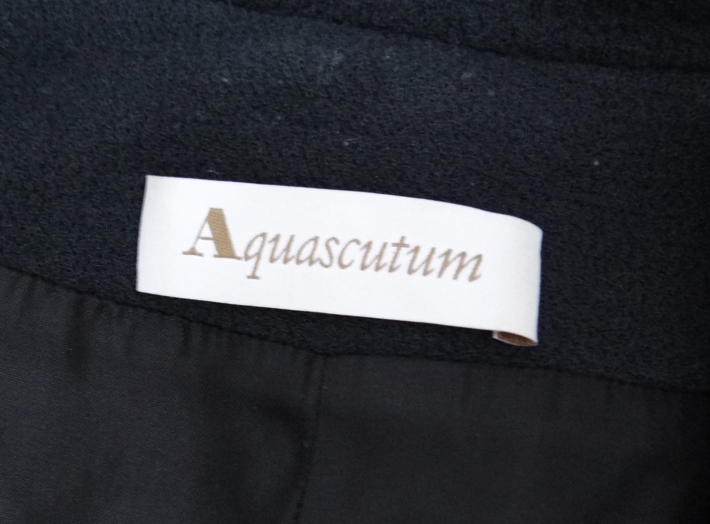 Aquascutum Cropped Wool Jacket with Gathered Pockets, UK8-10