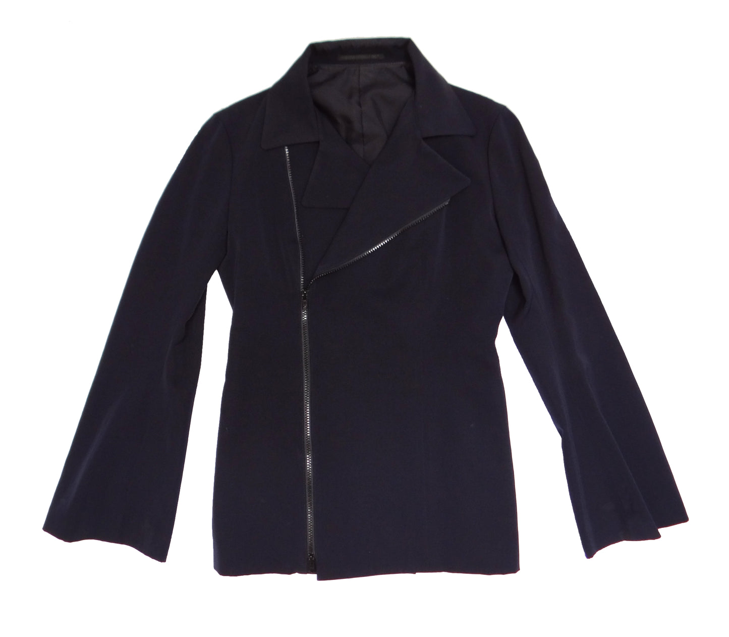 Yohji Yamamoto Y's Navy Tailored Biker Jacket, UK10-12