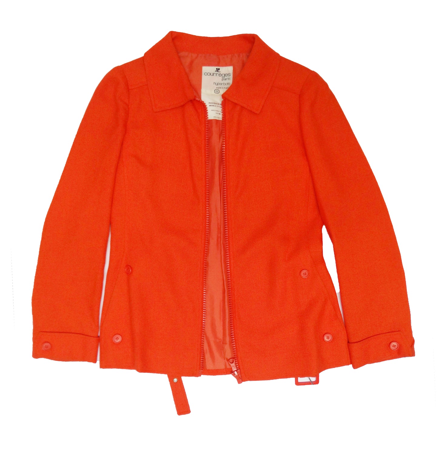Vintage Courreges Trouser Suit in Orange, UK10