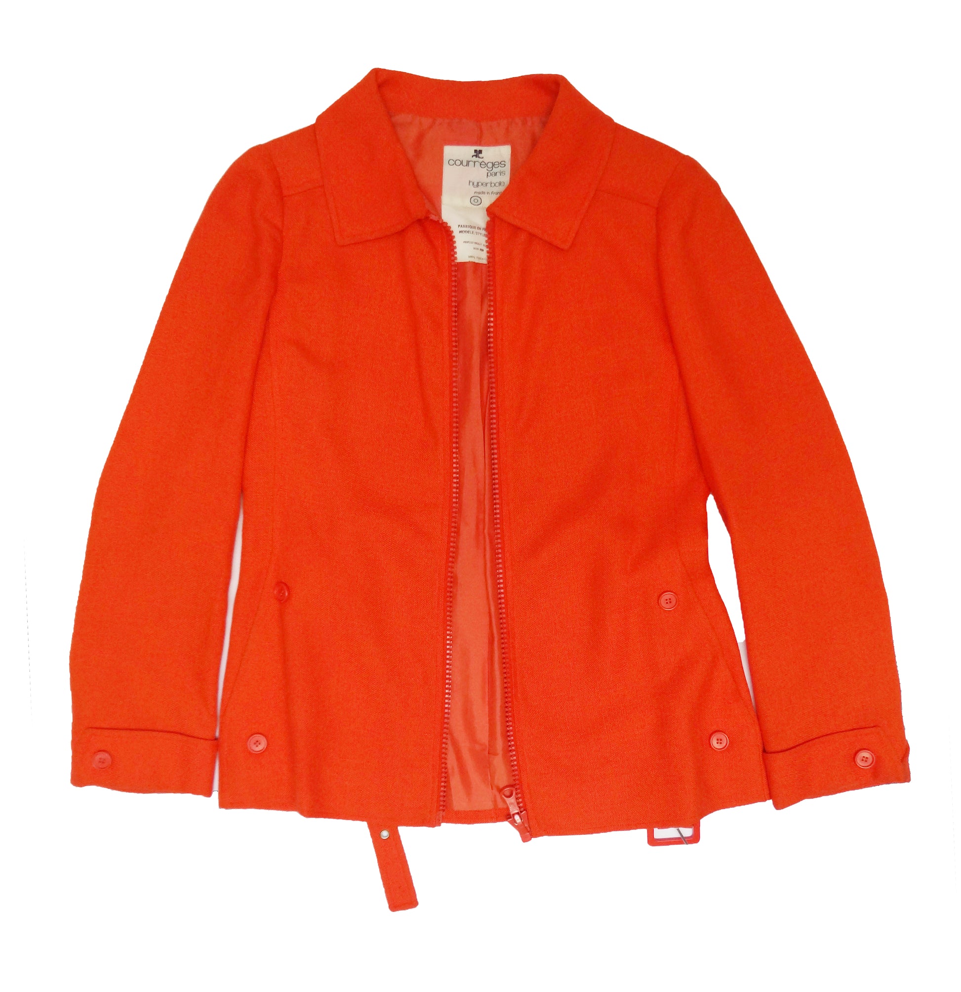 Vintage Courreges Trouser Suit in Orange, UK10