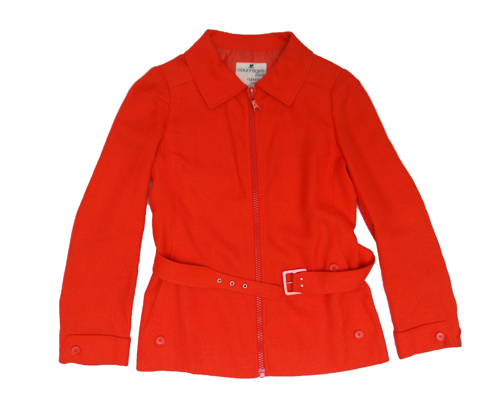 Vintage Courreges Trouser Suit in Orange, UK10