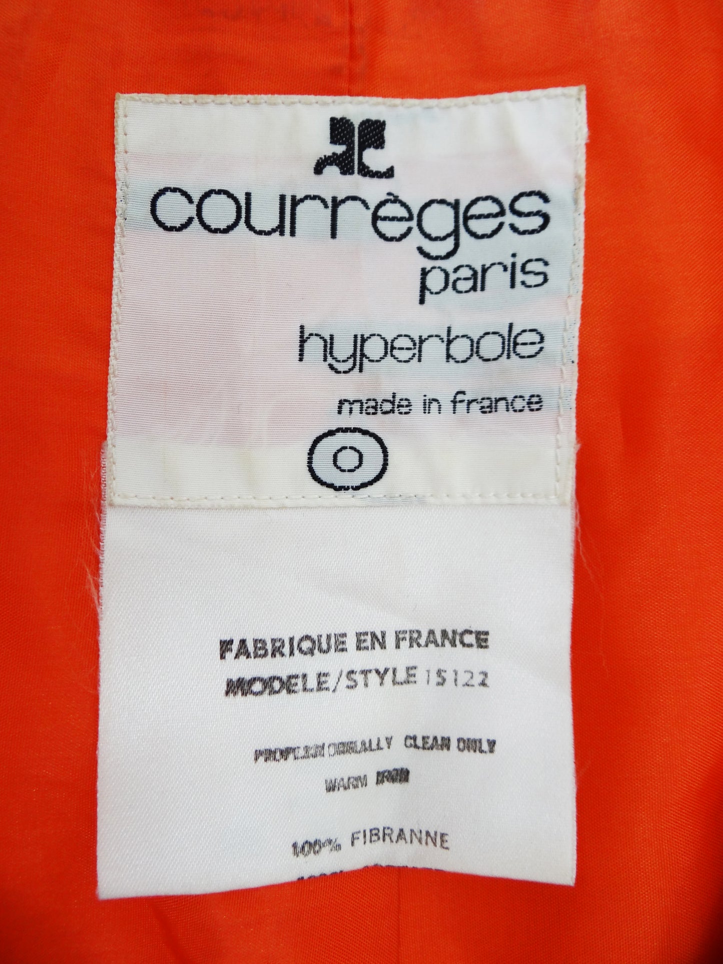 Vintage Courreges Trouser Suit in Orange, UK10