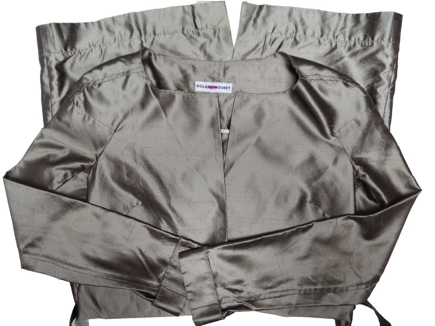 Roland Mouret Metallic Silk Evening Coat, UK10