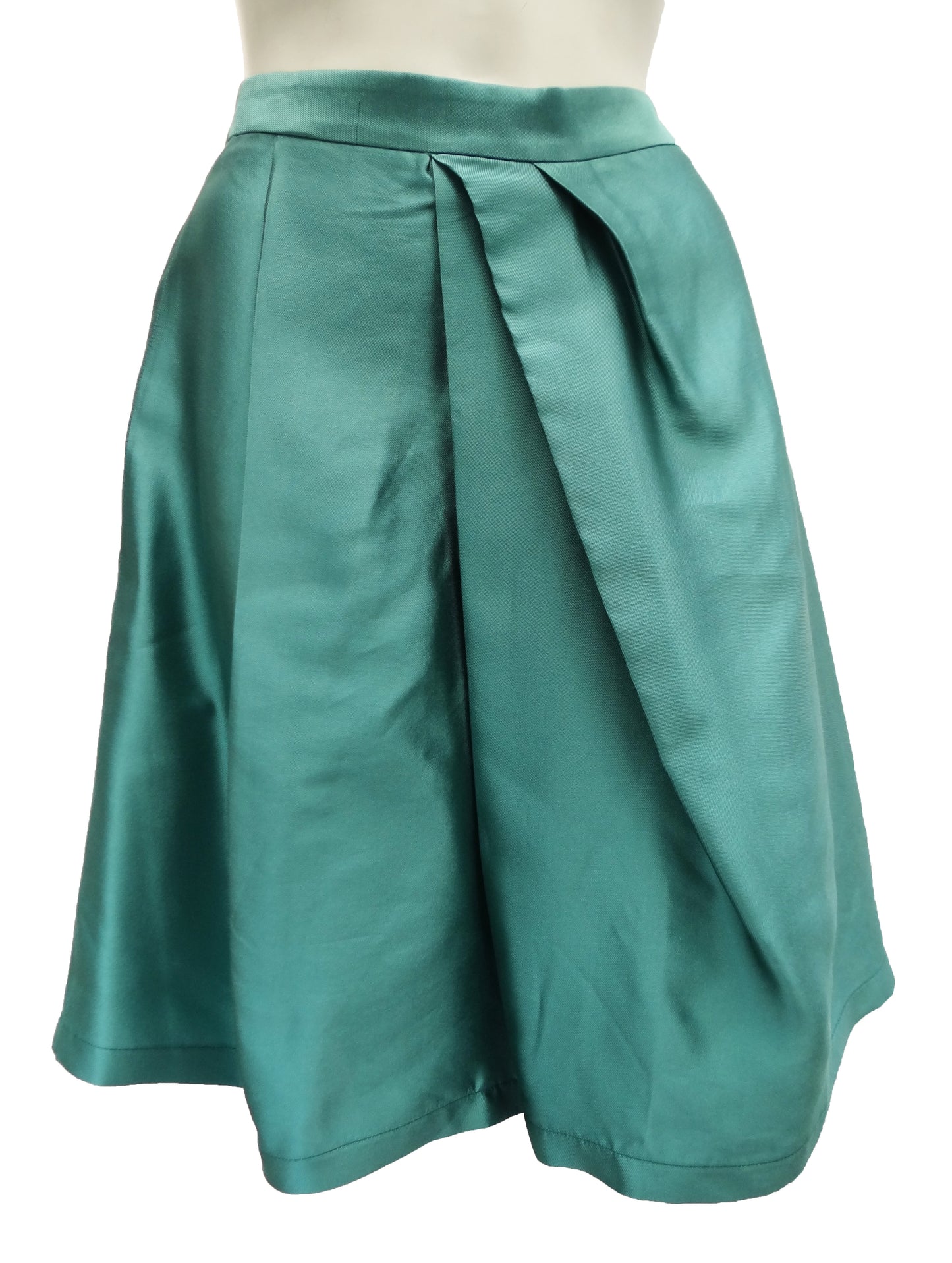 Moschino A-line Skirt in Aquamarine Silk UK12-14