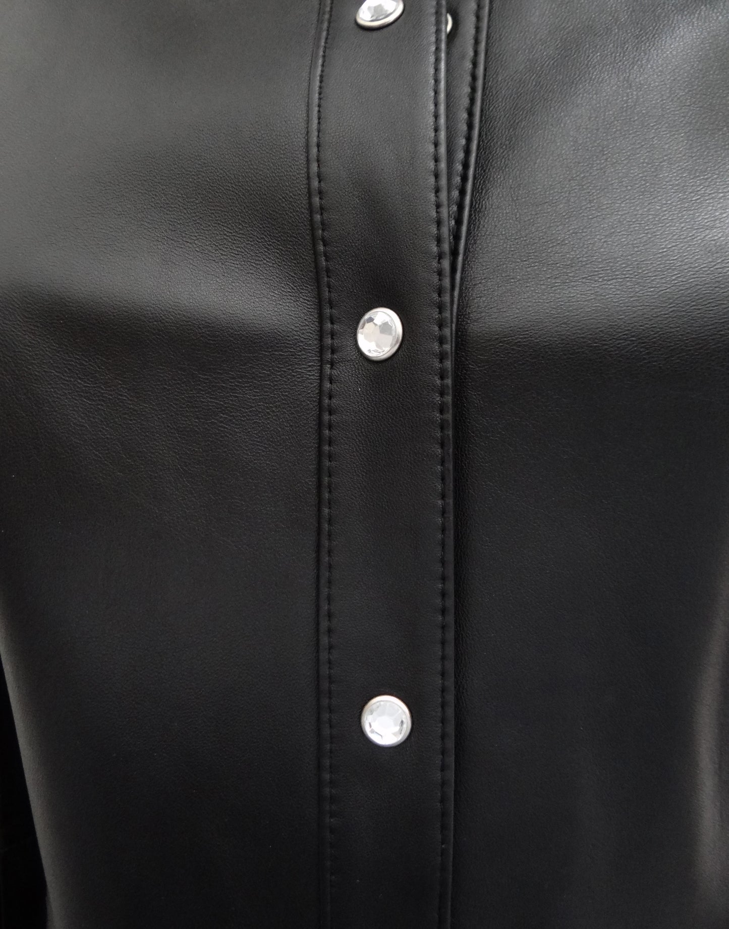 Anne Klein Black Leather Jacket, UK10-12