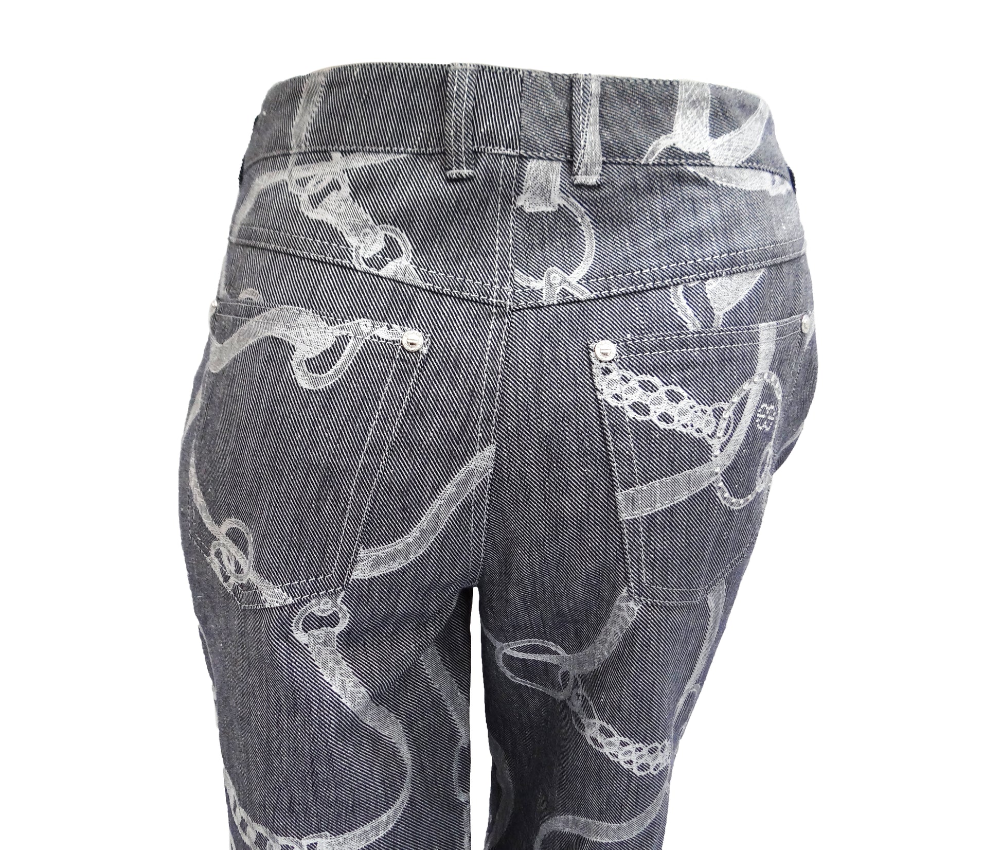 Escada Jeans with Chain and Belt Pattern, UK12