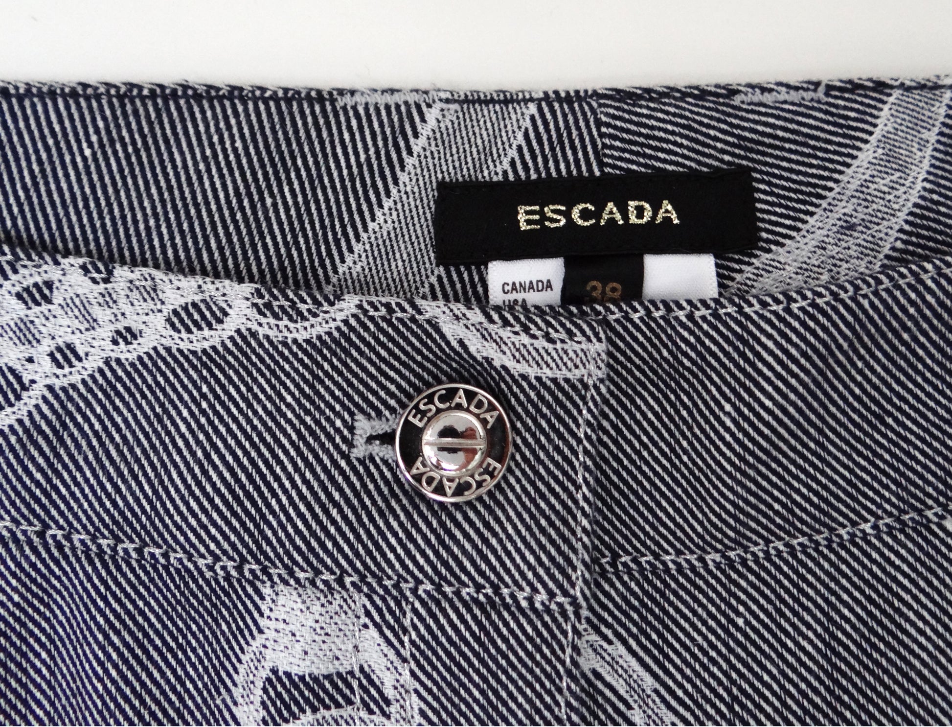 Escada Jeans with Chain and Belt Pattern, UK12