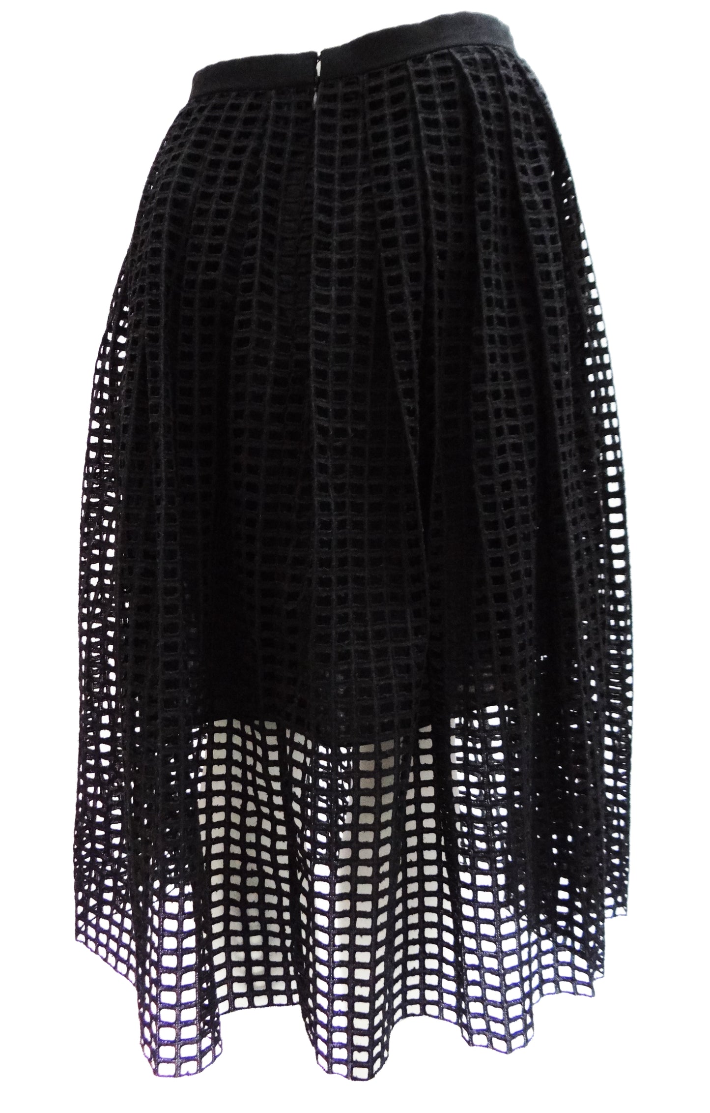 Carven Cutwork Black Mid-length Skirt, UK10