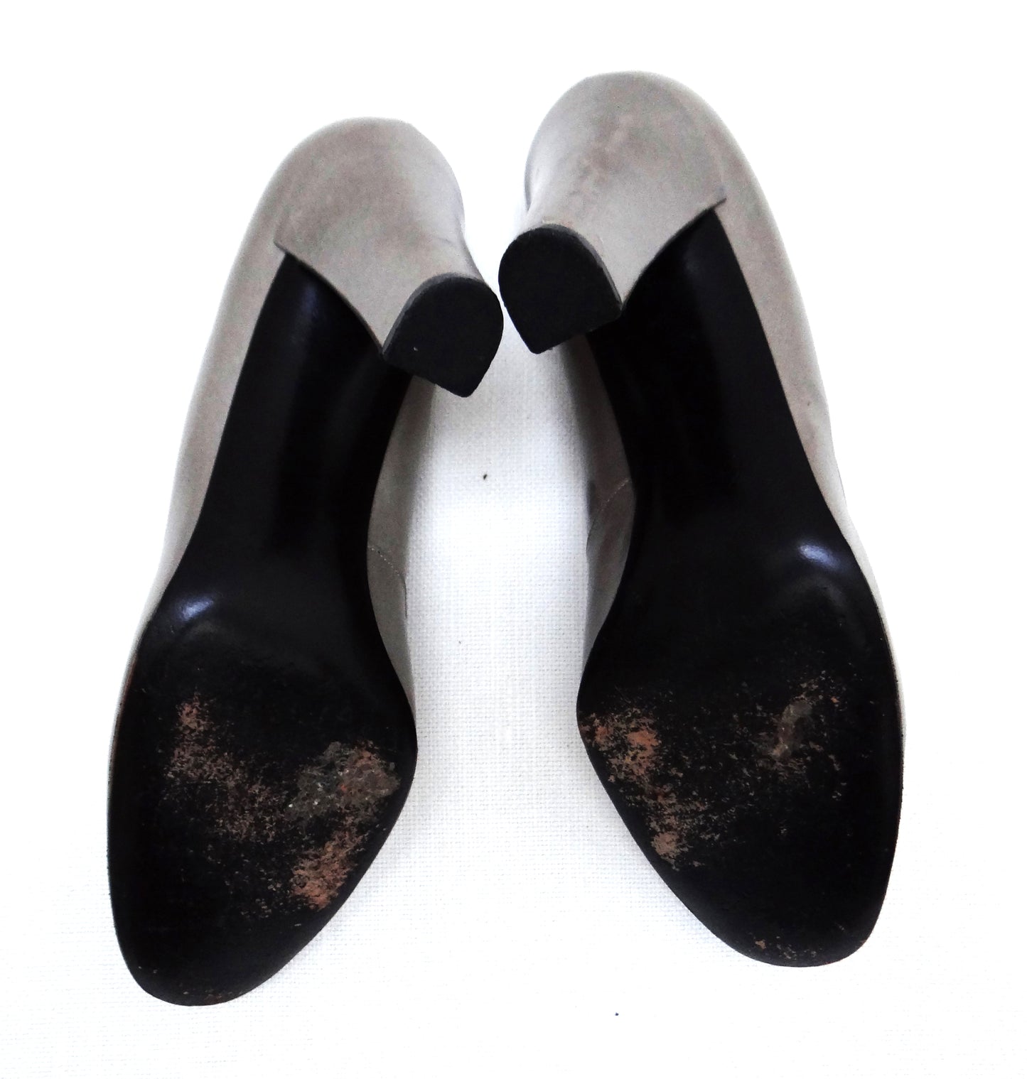 Christian Dior Vintage Dove Grey Mary Jane Heels, UK3.5-4