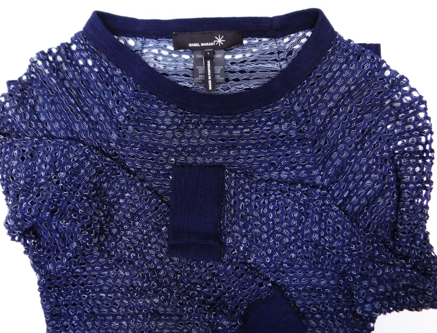 Isabel Marant Denim-look Mesh Top, UK10