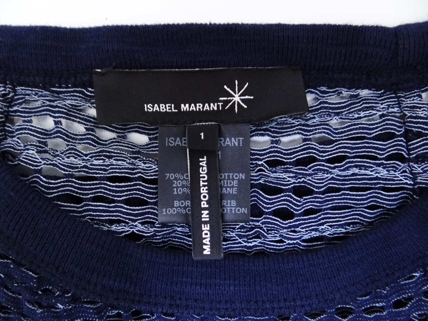 Isabel Marant Denim-look Mesh Top, UK10