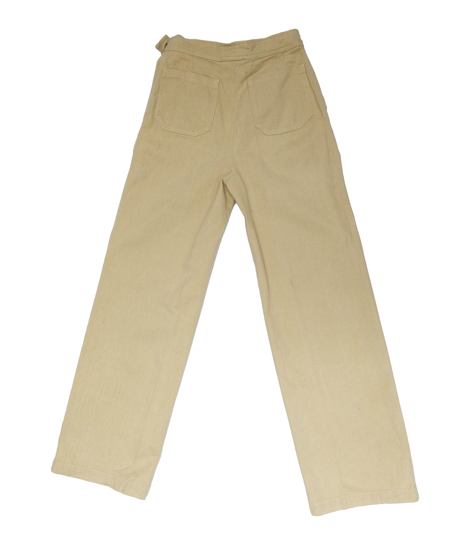 Max Mara Natural Denim Wide Leg Trousers, UK10
