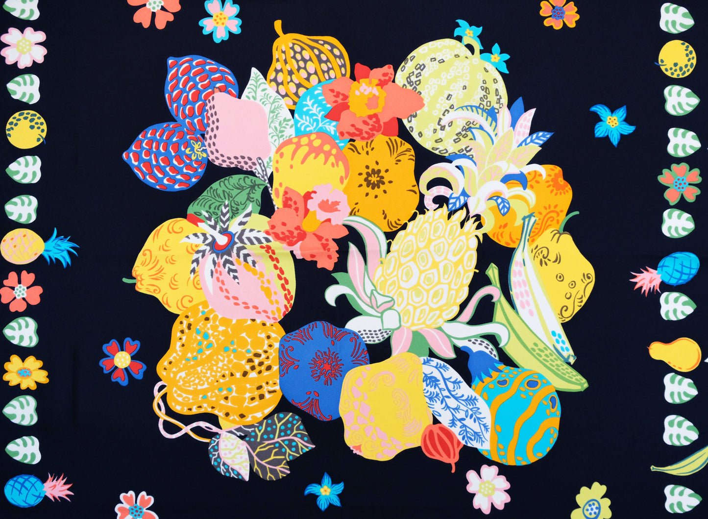 Salvatore Ferragamo Silk Square with Fruit Motif