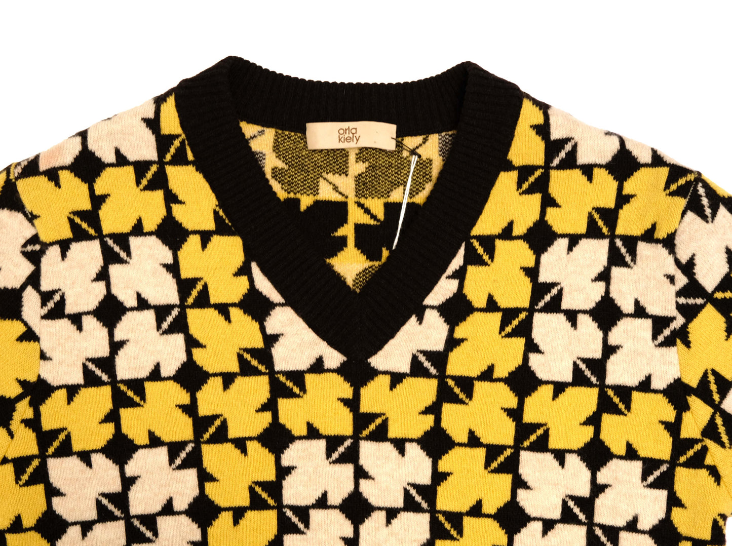 Orla Kiely Geometric Leaf Pattern Jumper, S