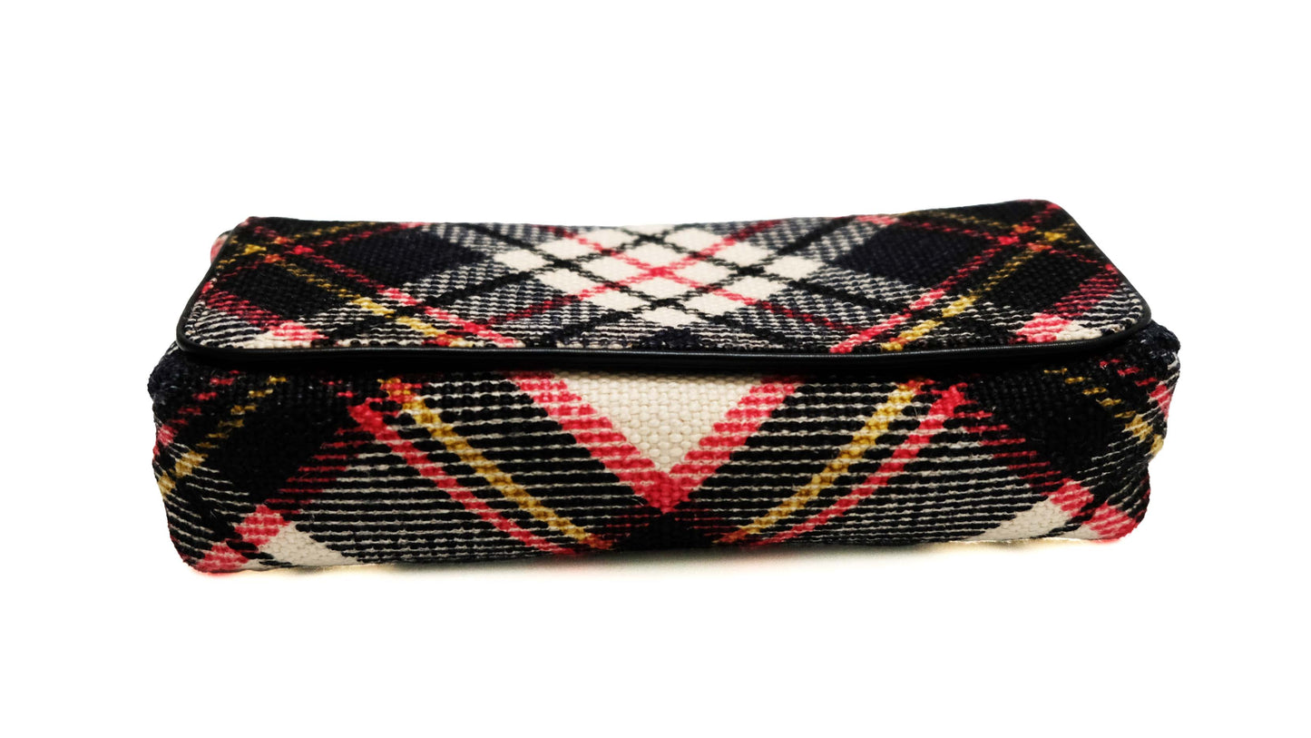 Dries van Noten Textured Plaid Clutch Bag, Small