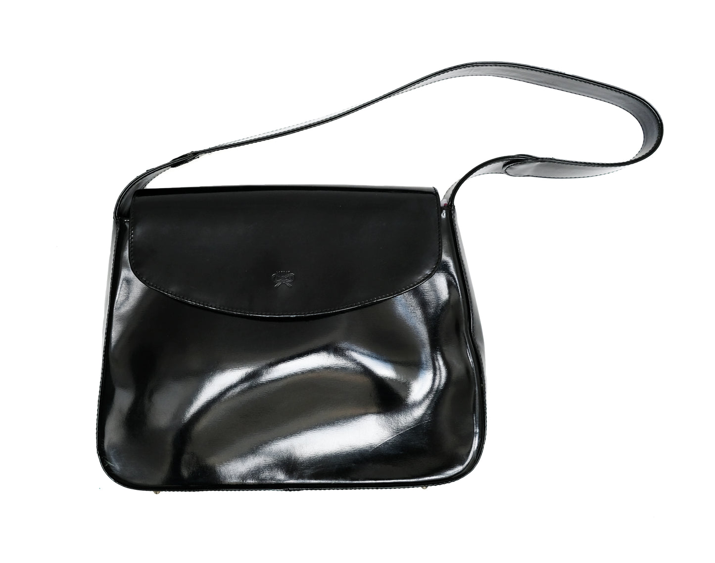 Anya Hindmarch Shoulder Bag in Black Patent Leather, M