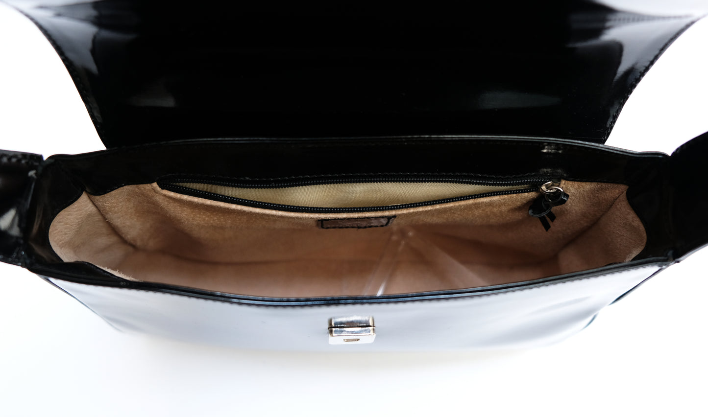 Anya Hindmarch Shoulder Bag in Black Patent Leather, M