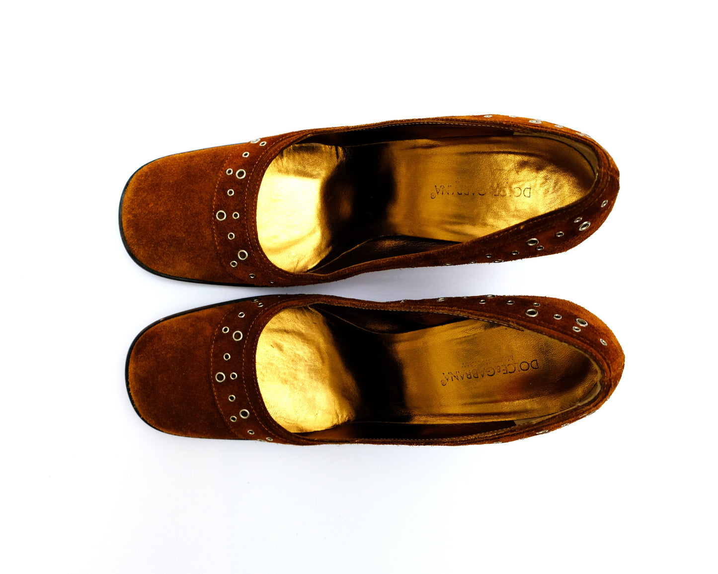 Dolce & Gabbana Vintage Court Shoes in Tan Suede, UK6
