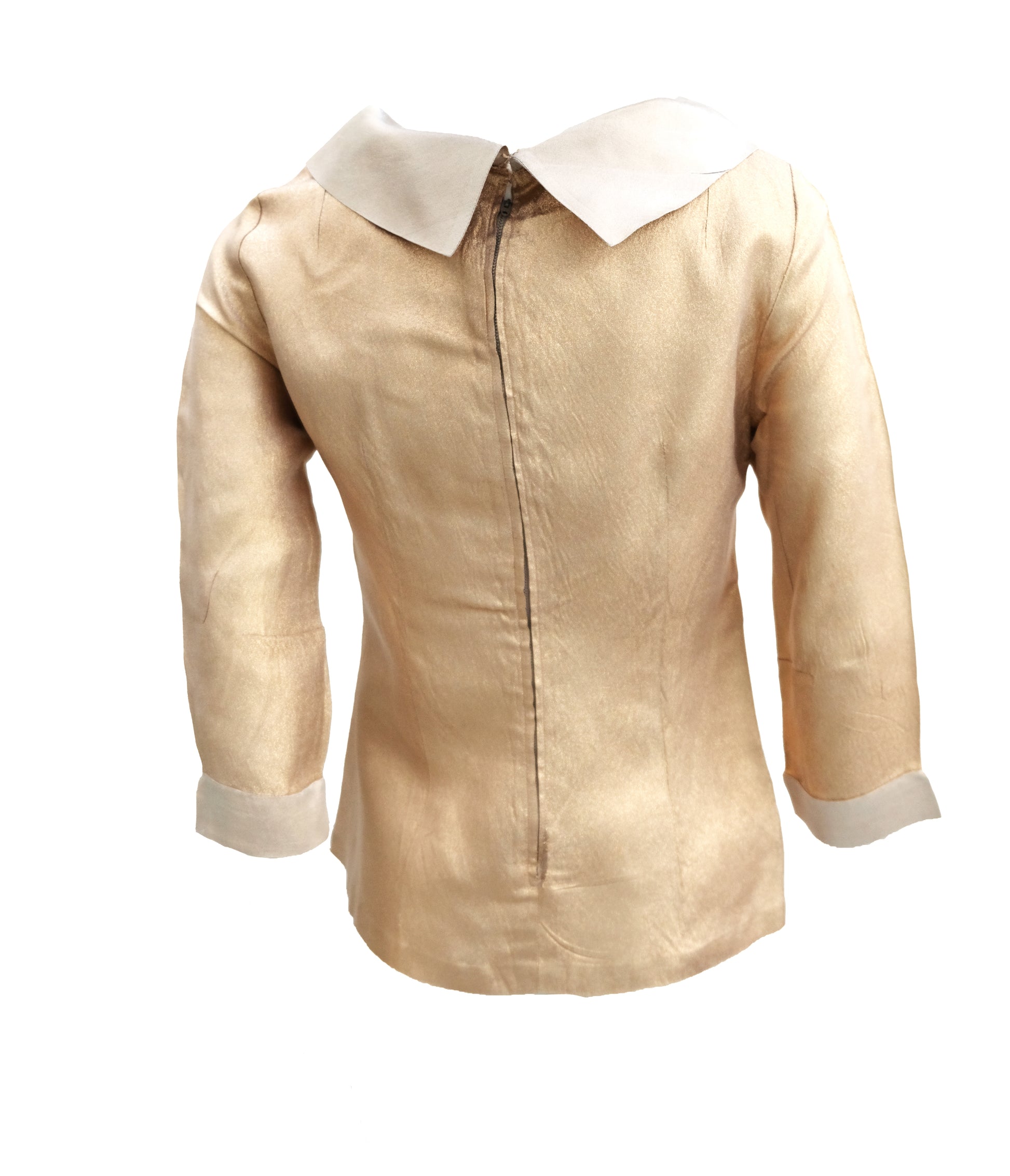 1960s Vintage Handmade Evening Top in Gold Lamé, UK10