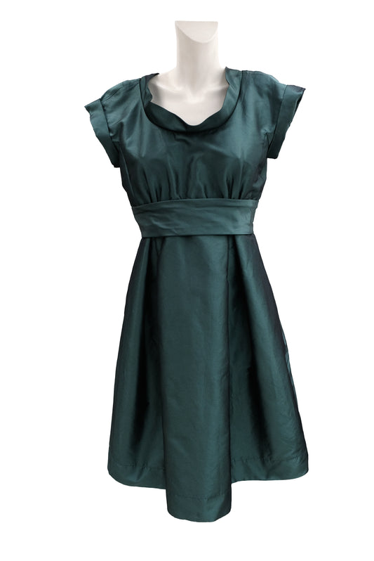 Max Mara Weekend Empire Line Green Party Dress, UK14