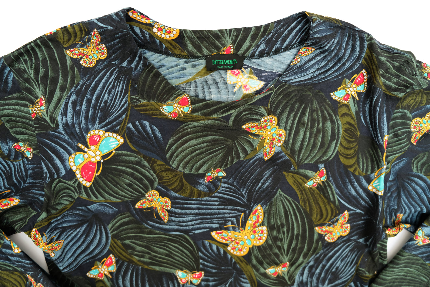 Bottega Veneta Butterfly Print Top and Matching Scarf, UK10