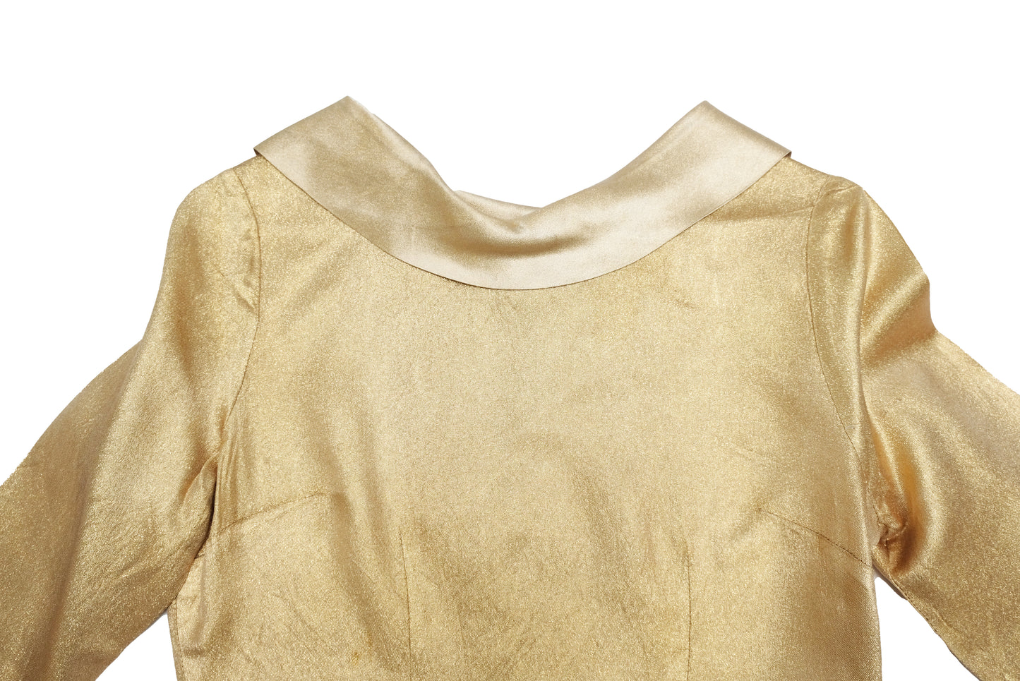 1960s Vintage Handmade Evening Top in Gold Lamé, UK10